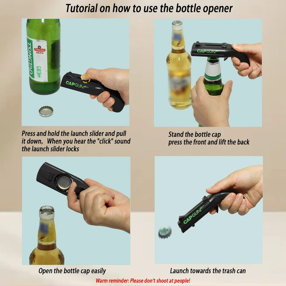 Cap Gun Beer Bottle Opener - Creative and Fun Design